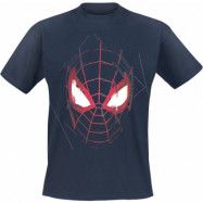 Spider-Man - Marvel T-shirt - Miles Morales - Maske - S XXL - för Herr - mörkblå