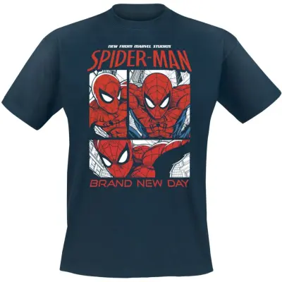 Spider-Man - Marvel T-shirt - New Comics Pose - S XXL - för Herr - marinblå