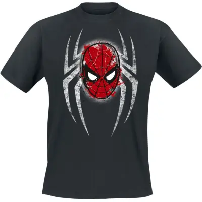 Spider-Man - Marvel T-shirt - Spider Mask - S XXL - för Herr - svart