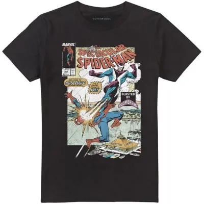 Spider-Man - Marvel T-shirt - The Spectacular Spider-Man träffad av Boomerang - S XXL - för Herr - svart