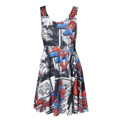 Spiderman Comic Book Klänning - Small