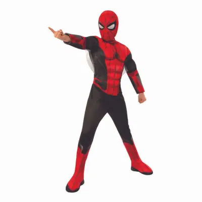 Spiderman Far From Home Deluxe Barn Maskeraddräkt - Medium
