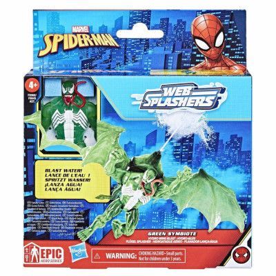 Spiderman Web Splashers Green Symbiote Hydro Wing Blast - Spiderman -  Leksaksaffären