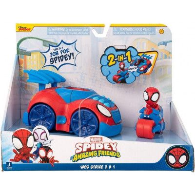 Spidey Web Strike 2 in 1 Fordon med figur