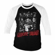 Suicide Squad Baseball 3/4 Sleeve Tee, Long Sleeve T-Shirt