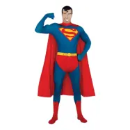 Second Skin Superman Maskeraddräkt - Large