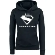 Supergirl - DC Comics Luvtröja - White Logo - S XL - för Dam - svart