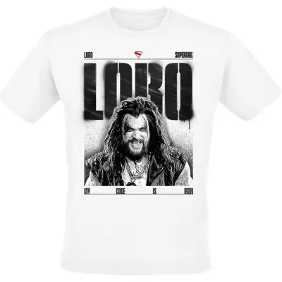 Supergirl - DC Comics T-shirt - Lobo - My Code Is Iron - S 3XL - för Herr - vit