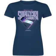 Supergirl - DC Comics T-shirt - Space Is A Bad Neighborhood - S XXL - för Dam - marinblå