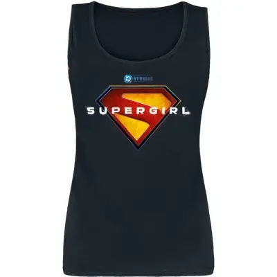 Supergirl - DC Comics Topp - Colourful Logo - S XXL - för Dam - svart