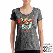 Supergirl - Does Everything Better Than You Performance Girly Tee, T-Shirt