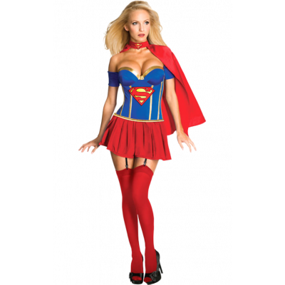 Supergirl Korsett Maskeraddräkt S