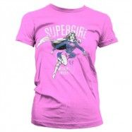 Supergirl Metropolis Distressed Girly T-Shirt, T-Shirt