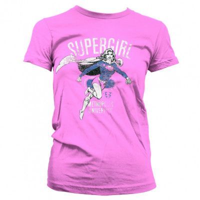 Supergirl Metropolis Distressed Girly T-Shirt XL