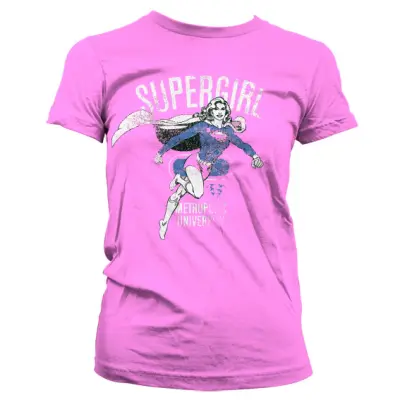 Supergirl Metropolis Distressed Girly T-Shirt XL