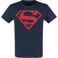 Superman - DC Comics Jersey - Logo - Puff - S XXL - för Herr - marinblå