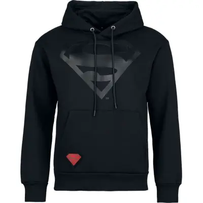 Superman - DC Comics Luvtröja - Heat Logo - Black On Black - S XXL - för Herr - svart