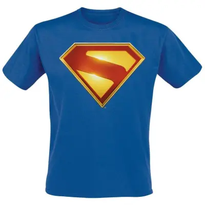 Superman - DC Comics T-shirt - 2025 - Superman Gleaming Logo - S 3XL - för Herr - blå