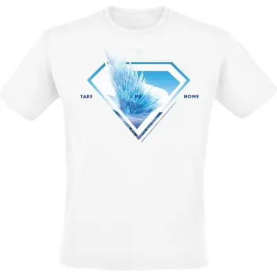 Superman - DC Comics T-shirt - 2025 - Superman Logo Svalbard Take Me Home - S 3XL - för Herr - vit