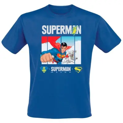 Superman - DC Comics T-shirt - 2025 - Superman Look Up - S XXL - för Herr - blå