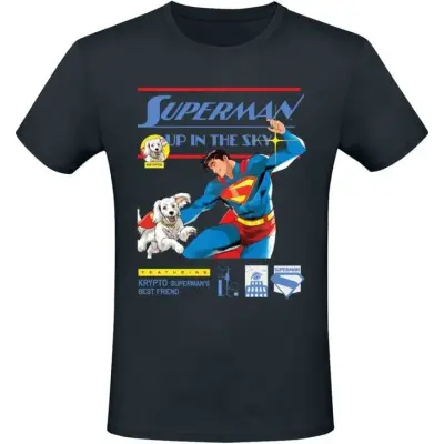 Superman - DC Comics T-shirt - 2025 - Superman Up In The Sky - S XXL - för Herr - svart