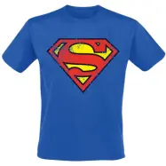 Superman - DC Comics T-shirt - Crest - S 5XL - för Herr - blå