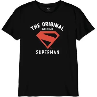 Superman - DC Comics T-shirt - Kids - Super Hero - S XL - för barn - svart