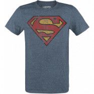 Superman - DC Comics T-shirt - Logo - L XL - för Herr - blåmelerad