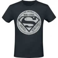 Superman - DC Comics T-shirt - Man Of Steel - S XXL - för Herr - svart