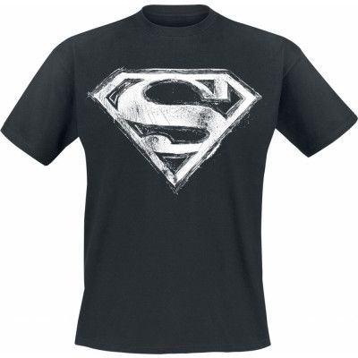 Superman - DC Comics T-shirt - Smudge Logo - M 5XL - för Herr - svart