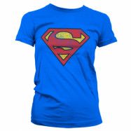 Superman Washed Shield Girly T-Shirt