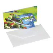 Inbjudningskort Ninja Turtles - 6-pack