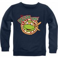 Teenage Mutant Ninja Turtles - Anime Sweatshirt - Kids - It`s Pizza Time! - 104 164 - för barn - blå