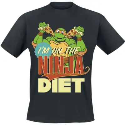 Teenage Mutant Ninja Turtles - Anime T-shirt - I´m On The Ninja Diet - S M - för Herr - svart