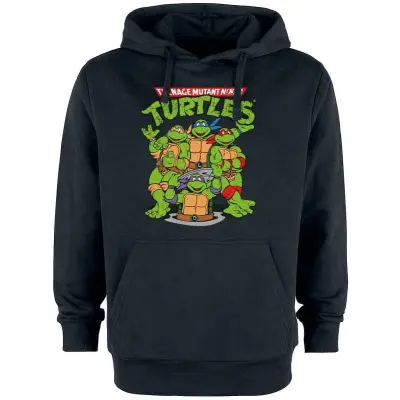Teenage Mutant Ninja Turtles Luvtröja - Turtles Group - S 3XL - för Herr - svart