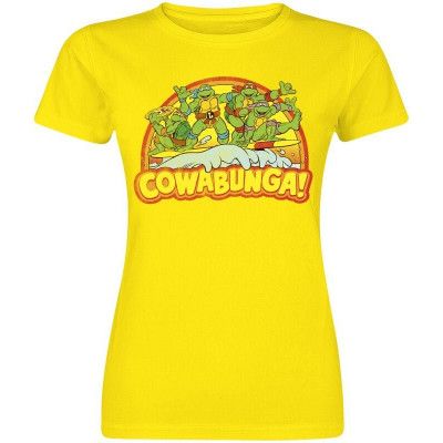 Teenage Mutant Ninja Turtles T-shirt - Cowabunga - S XXL - för Dam - gul