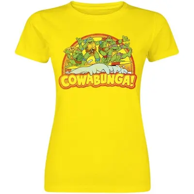 Teenage Mutant Ninja Turtles T-shirt - Cowabunga - S XXL - för Dam - gul