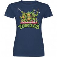 Teenage Mutant Ninja Turtles T-shirt - Turtles Distressed Group - S XXL - för Dam - marinblå