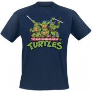 Teenage Mutant Ninja Turtles T-shirt - Turtles Distressed Group - S XXL - för Herr - marinblå