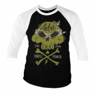 TMNT - Rebel Turtle Power Baseball 3/4 Sleeve Tee, Long Sleeve T-Shirt
