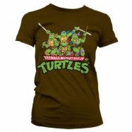 Turtles Distressed Group Girly T-shirt