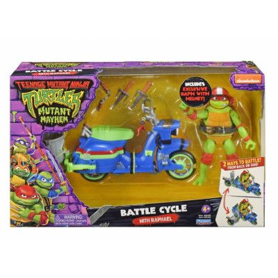 Teenage Mutant Ninja Turtles Mutant Mayhem Battle Cycle med Raphael - Turtles -  Leksaksaffären