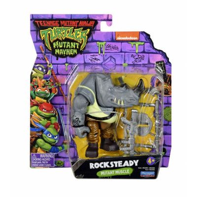 Teenage Mutant Ninja Turtles Mutant Mayhem Figure Rocksteady - Turtles -  Leksaksaffären