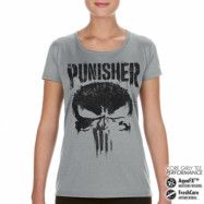 Marvel's The Punisher Big Skull Performance Girly Tee, T-Shirt