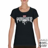 The Punisher Distressed Logo Performance Girly T-Shirt, T-Shirt