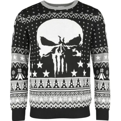 The Punisher - Marvel Christmas jumper - Logo Skull - M - för Herr - flerfärgad