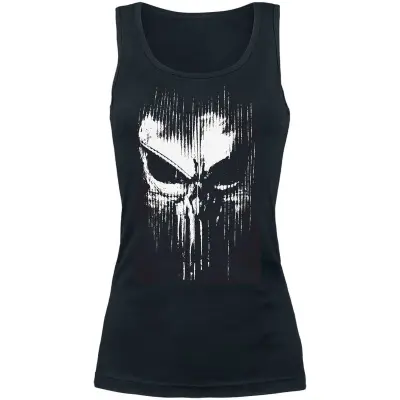The Punisher - Marvel Linnen - Abstract Skull - S XXL - för Dam - svart