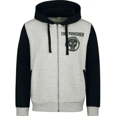 The Punisher - Marvel Luvjacka - Skull - S 3XL - för Herr - grå/skiffer