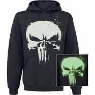 The Punisher - Marvel Luvtröja - Glow In The Dark Skull - S L - för Herr - svart