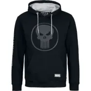 The Punisher - Marvel Luvtröja - Skull Logo - S XXL - för Herr - svart/grå
